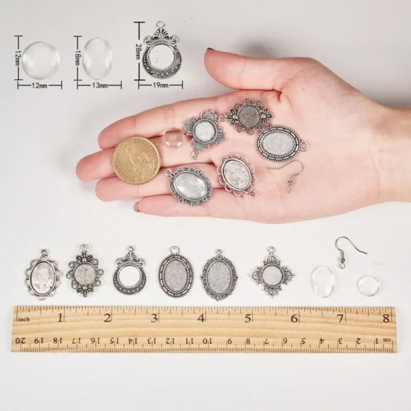 12 Pairs Earring Making Kit with Cabochon Settings - Image 3