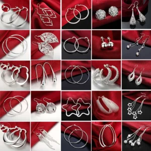 Earring Making Kit: 925 Sterling Silver Hoop Earrings