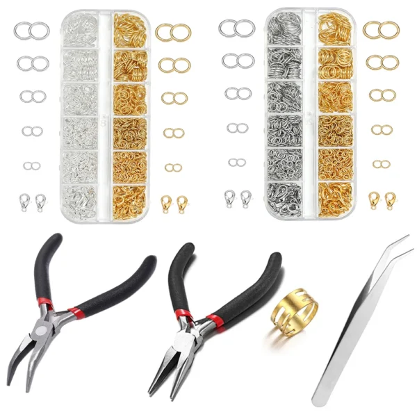 Earring Making Kit: Findings, Clasps, Pliers, Tweezers