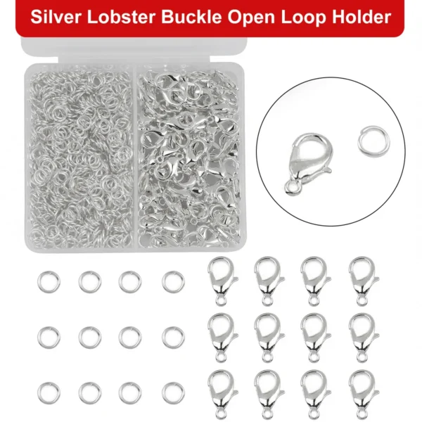 150pcs Earring Making Kit with Lobster Clasps & Rings - Image 2