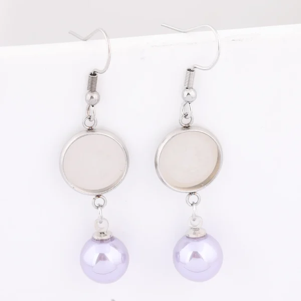 Earring Making Kit: Pearl & Cabochon Settings - Image 4
