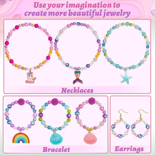 Earring Making Kit with Rainbow ABS Pearl Beads - Image 4
