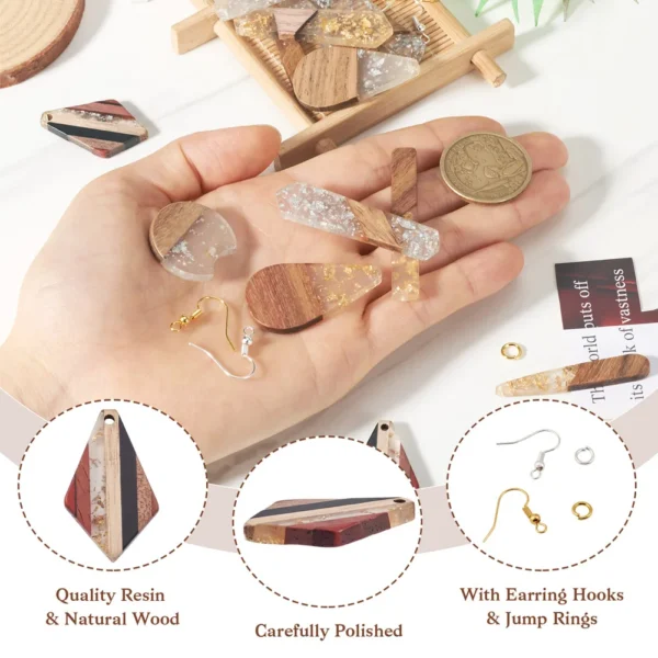 Earring Making Kit: Geometry Dangle Hooks & Pendant - Image 4
