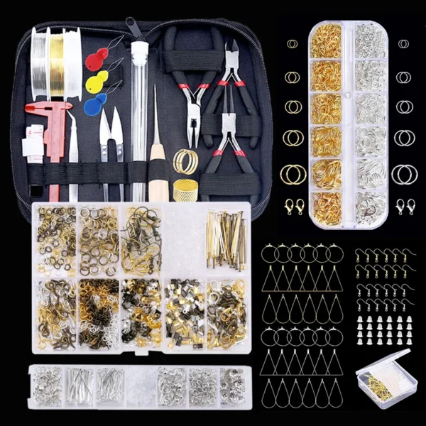 Earring Making Kit with Copper Wire and Jewelry Tools